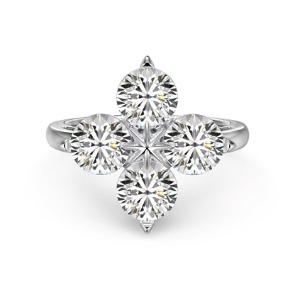 [Vivid Aurora]Four-Leaf Clover Eight-Pointed Star Ring