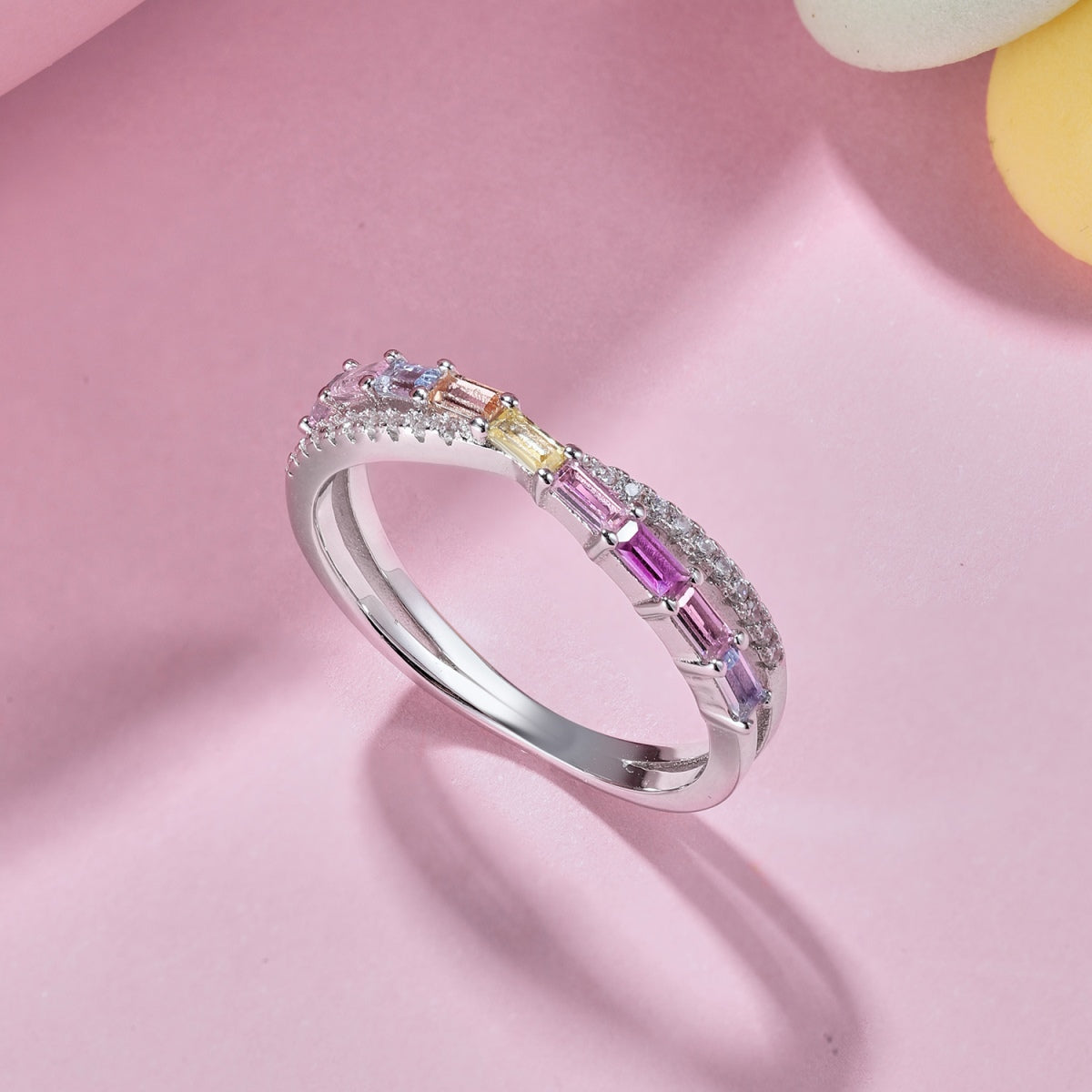 [Vivid Aurora]Energetic Elegant Radiant Cut Party Ring