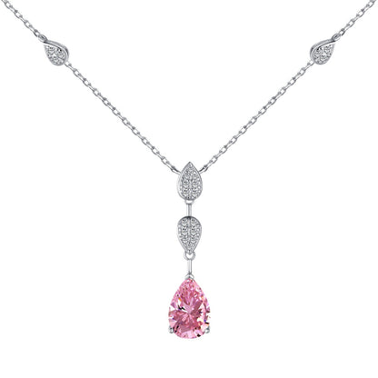 [Vivid Aurora]Dazzling Pear Cut Necklace