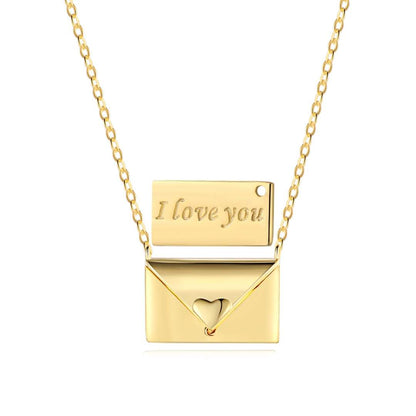 [Vivid Aurora]Envelope Heart Shape Mother's Day Necklace