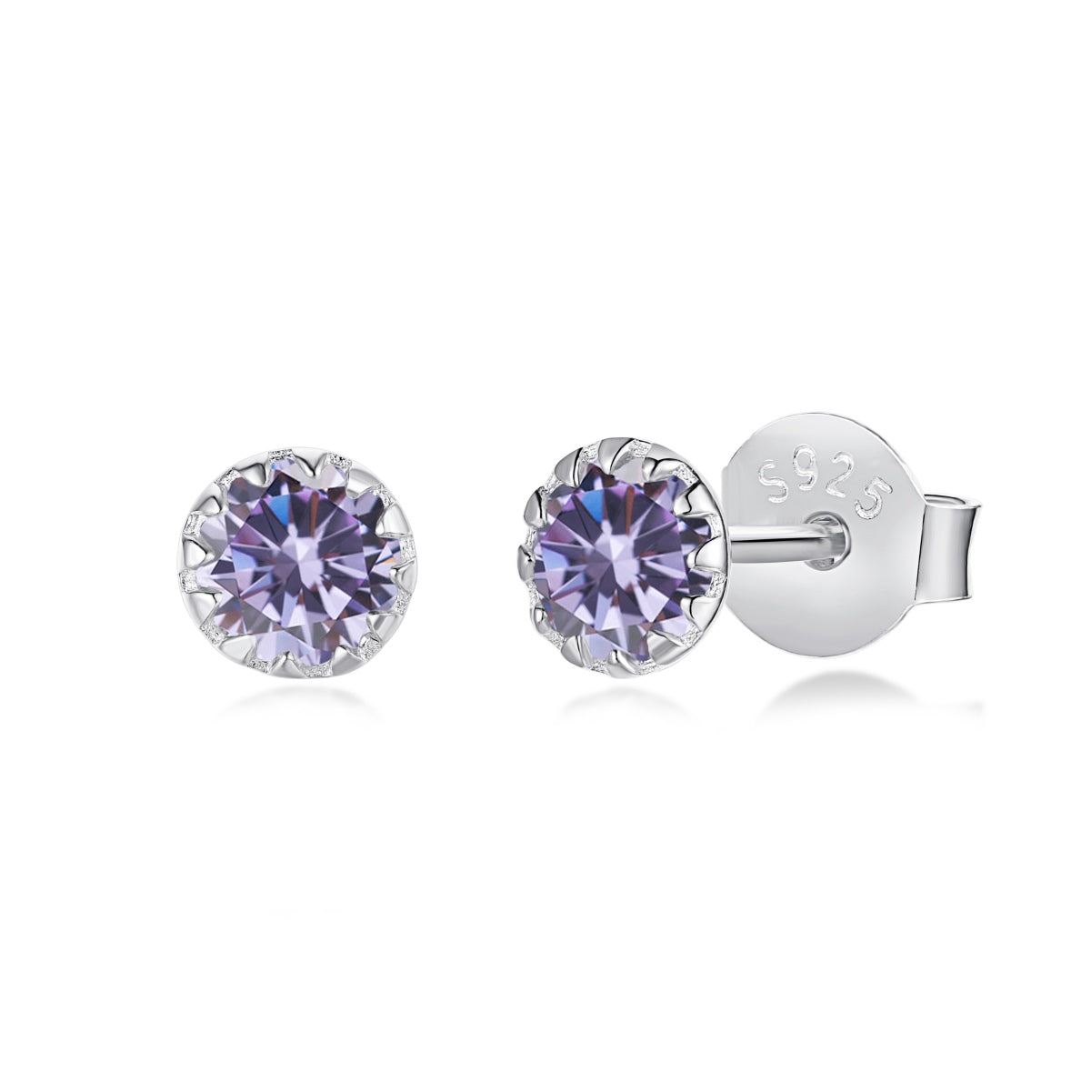 [Vivid Aurora]Sparkling Colorful Round Shape Earrings