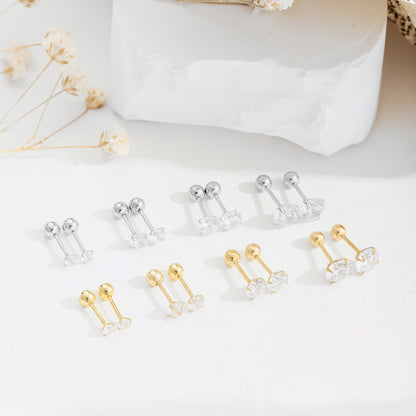 [Vivid Aurora]Unique U-Shaped Ear Bone Earrings