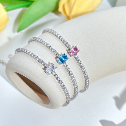 [Vivid Aurora]0.75 Carat Exquisite Oval Cut Daily Bracelet