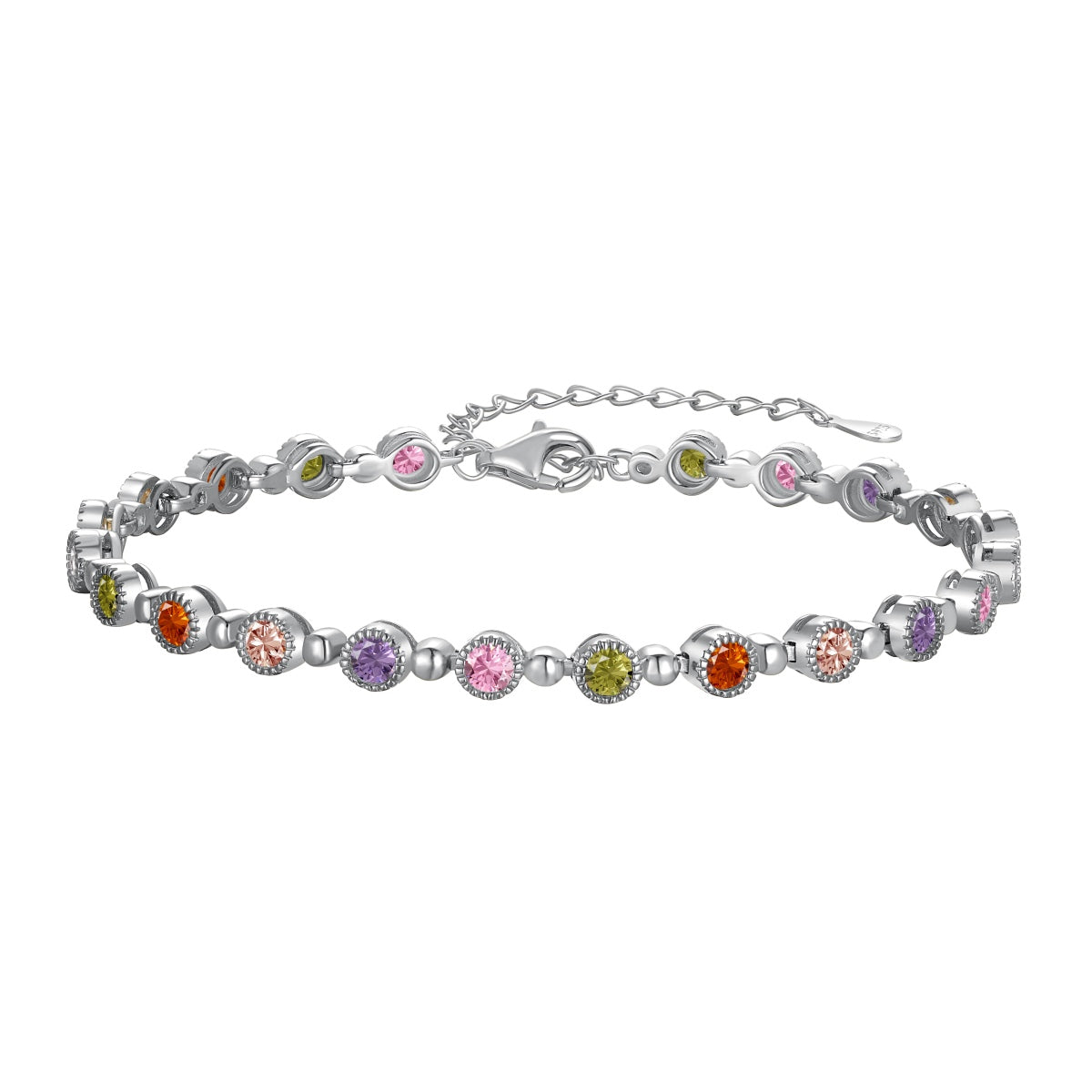 [Vivid Aurora]Sparkling Exquisite Round Cut Party Bracelet