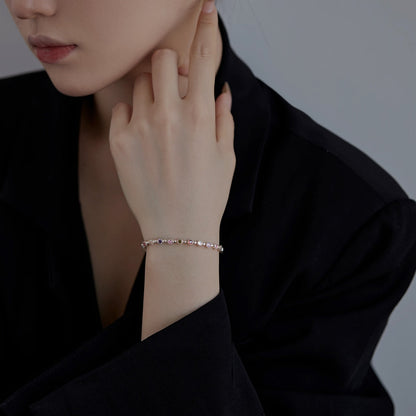 [Vivid Aurora]Sparkling Exquisite Round Cut Party Bracelet