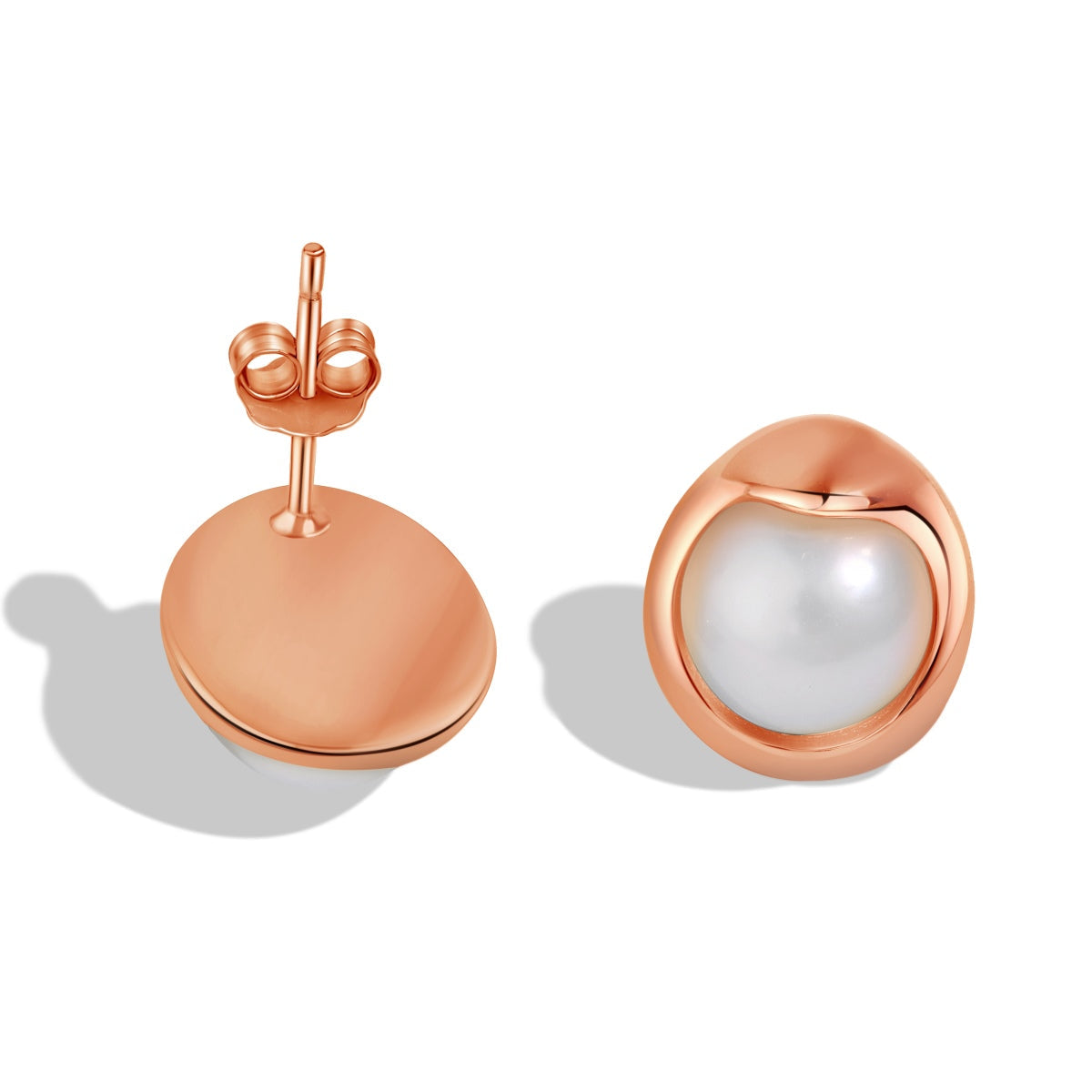 [Vivid Aurora]Dainty Bread Pearl Earrings