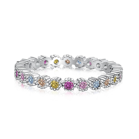 [Vivid Aurora]Exquisite Colorful Round Cut Party Ring