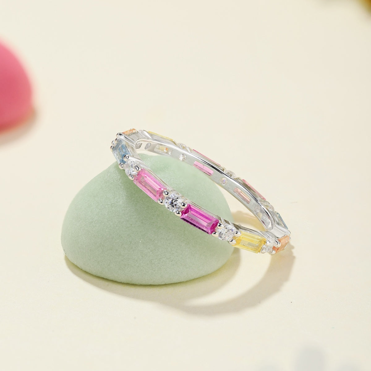 [Vivid Aurora]Lively In Shades Elegant Radiant Cut Daily Ring